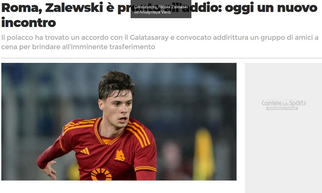 Galatasaray, Nicola Zalewski ile Anlaşmaya Vardı