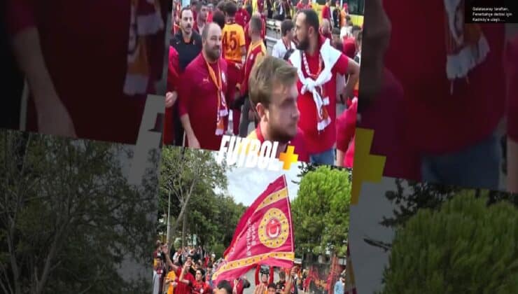 Galatasaray taraftarı, Fenerbahçe derbisi için Kadıköy’e ulaştı.