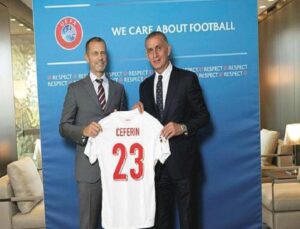 TFF Başkanı Hacıosmanoğlu, UEFA Başkanı Ceferin ile EURO 2032 Üzerine Görüştü