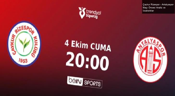 Çaykur Rizespor – Antalyaspor Maçı Öncesi Analiz ve İstatistikler