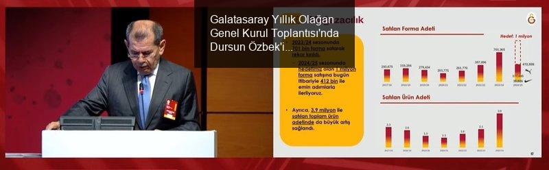 Galatasaray Yıllık Olağan Genel Kurul Toplantısı'nda Dursun Özbek'in Açıklamaları