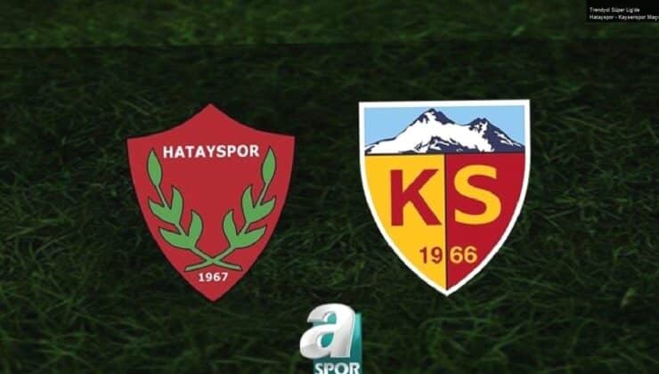 Trendyol Süper Lig’de Hatayspor – Kayserispor Maçı