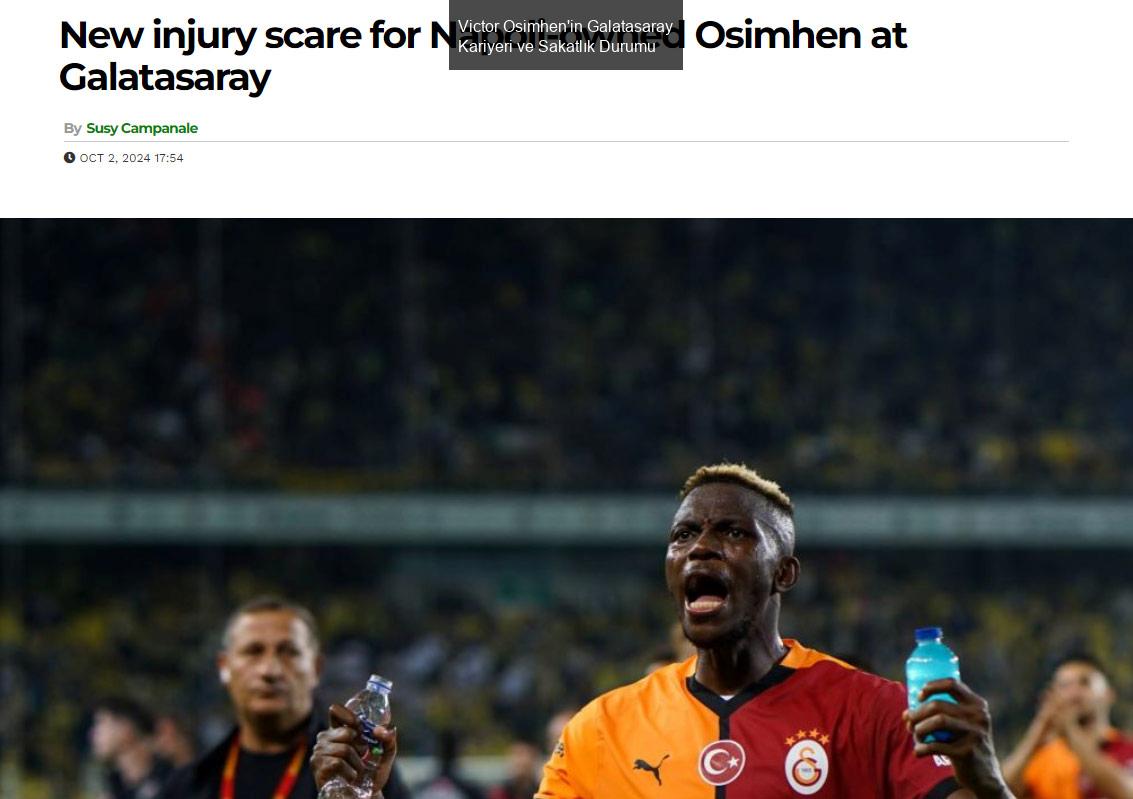 Victor Osimhen'in Galatasaray Kariyeri ve Sakatlık Durumu