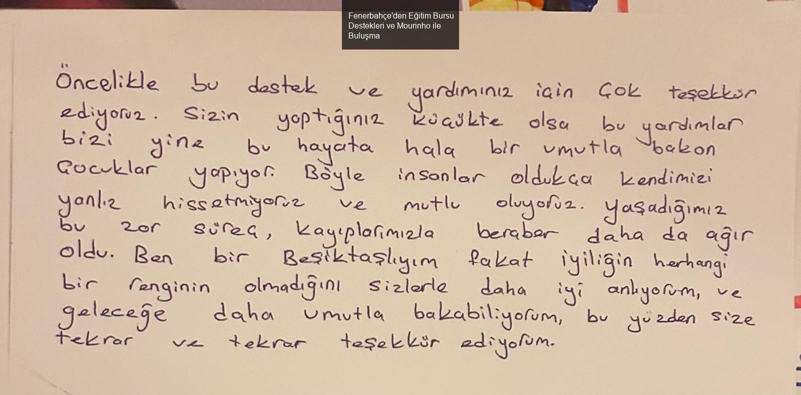 Fenerbahçe'den Eğitim Bursu Destekleri