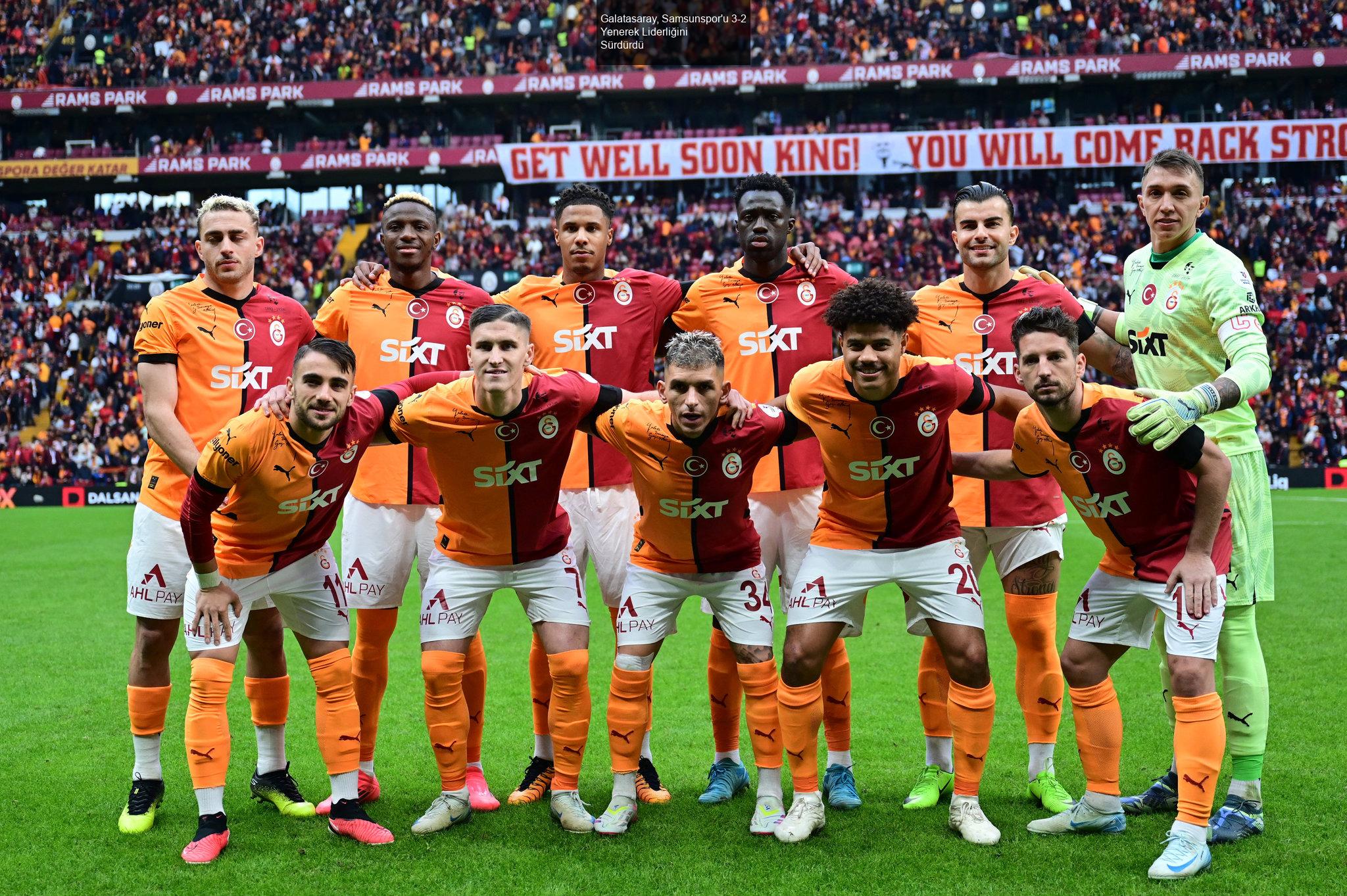 Galatasaray, Samsunspor'u 3-2 Mağlup Ederek Liderliğini Sürdürdü