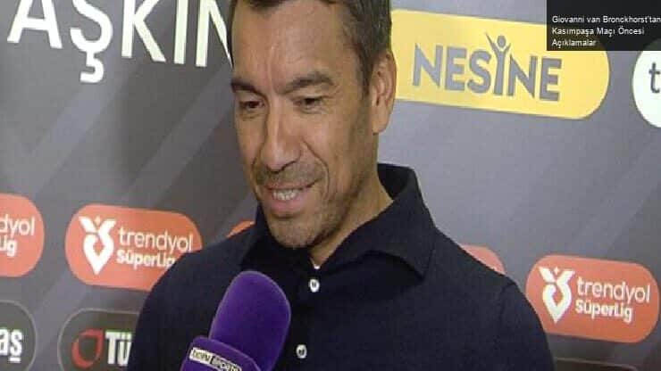 Giovanni van Bronckhorst’tan Kasımpaşa Maçı Öncesi Açıklamalar