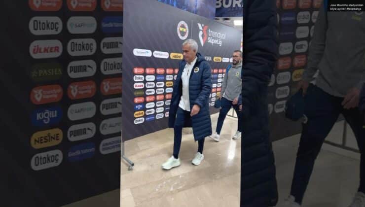 Jose Mourinho stadyumdan böyle ayrıldı! #fenerbahçe