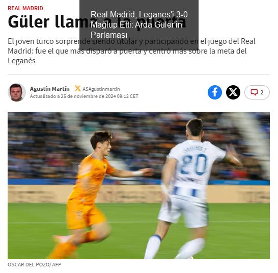 Real Madrid, Leganes'i 3-0 Mağlup Etti: Arda Güler'in Parlaması